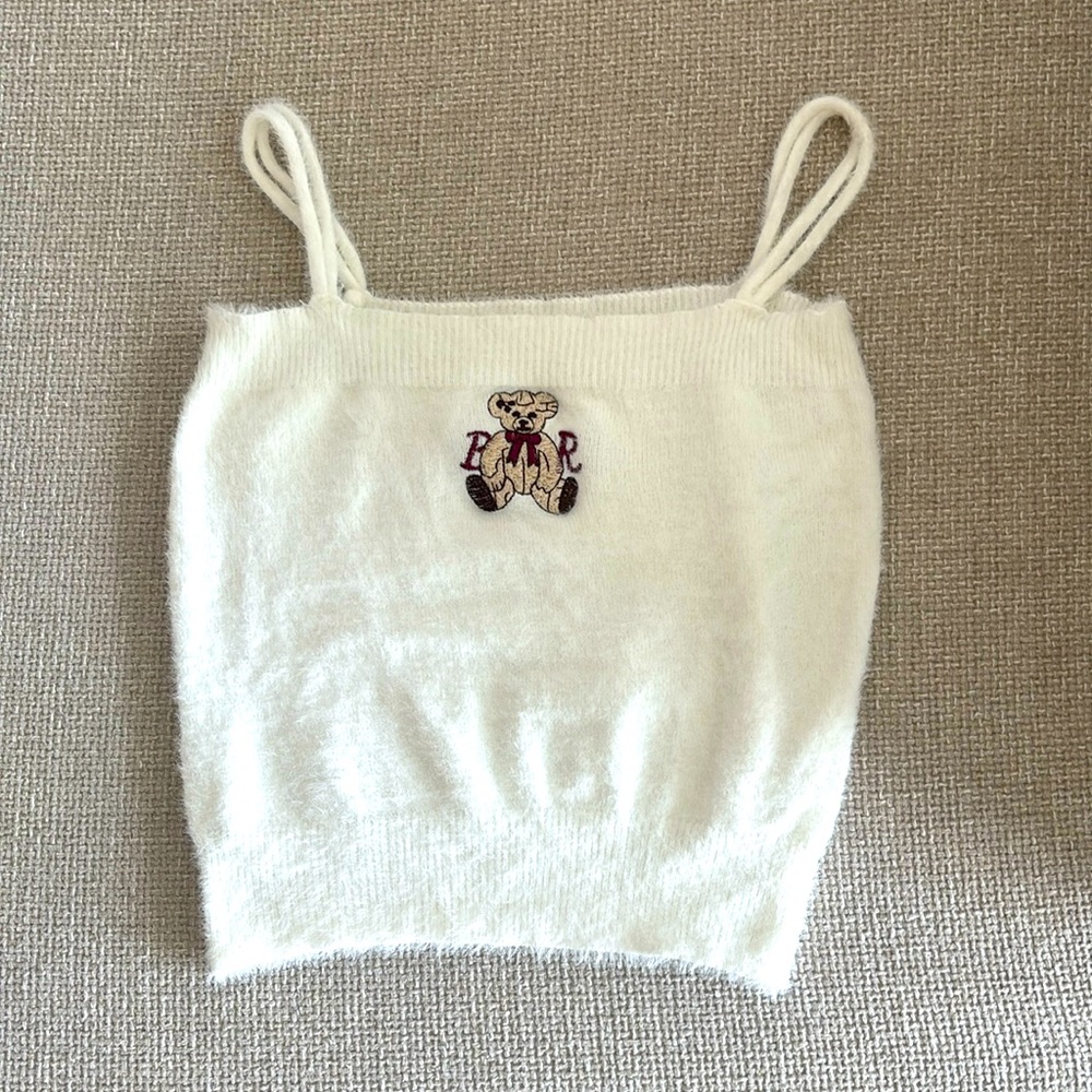 Y2K 🧸Stretchy fluffy top-XXS-XS